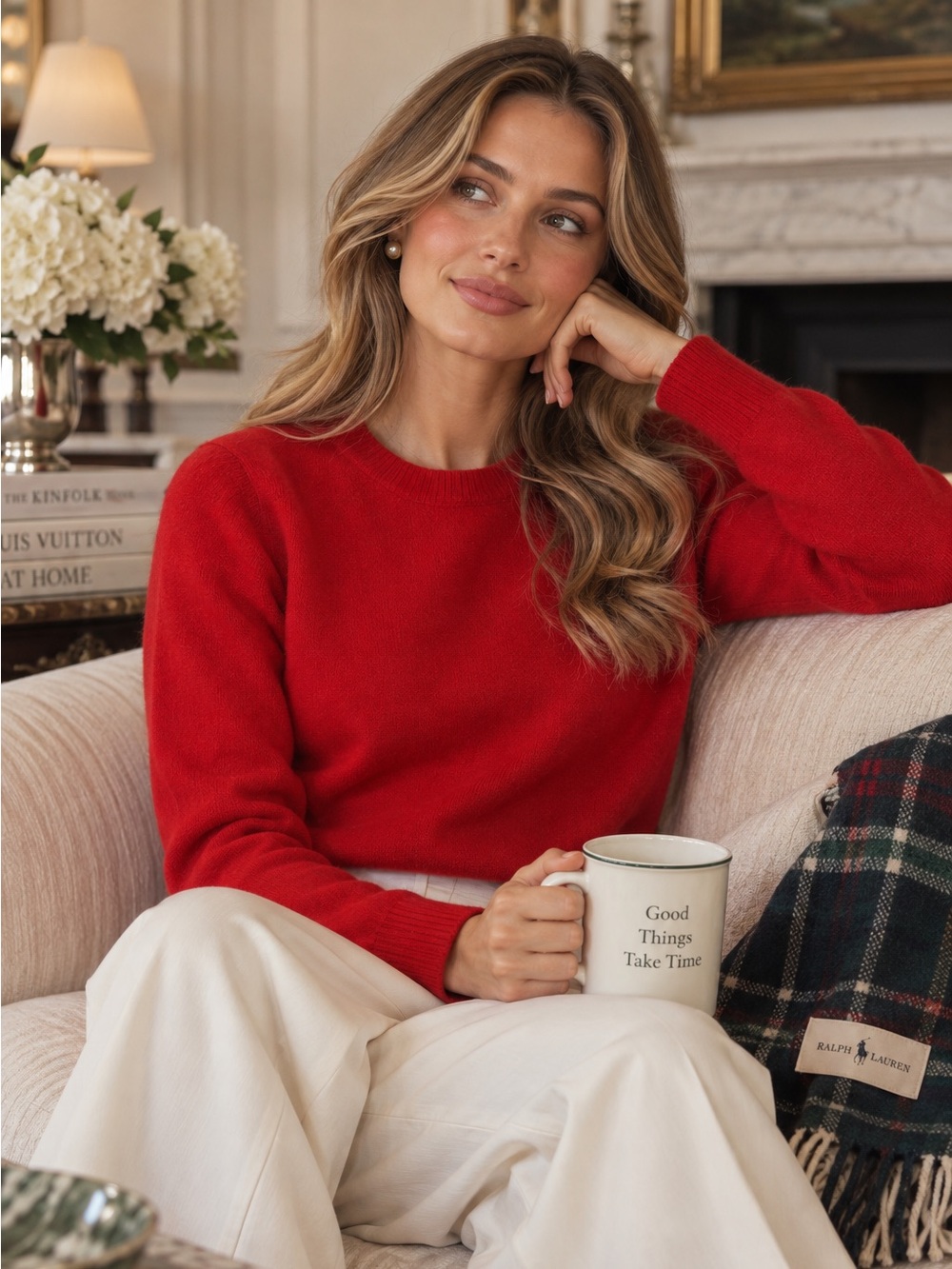 Charter Club Luxury 100% Cashmere Red Sweater Tagged M, Fits XS Luxury OldMoney